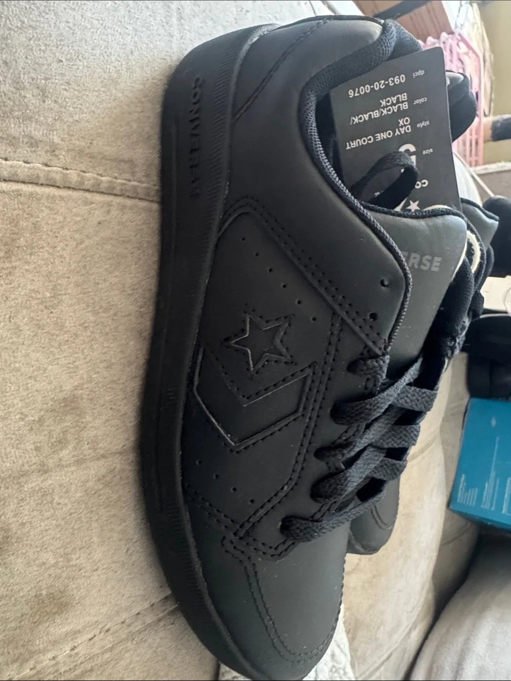 Converse Black Day One Court Low-Top Sneakers